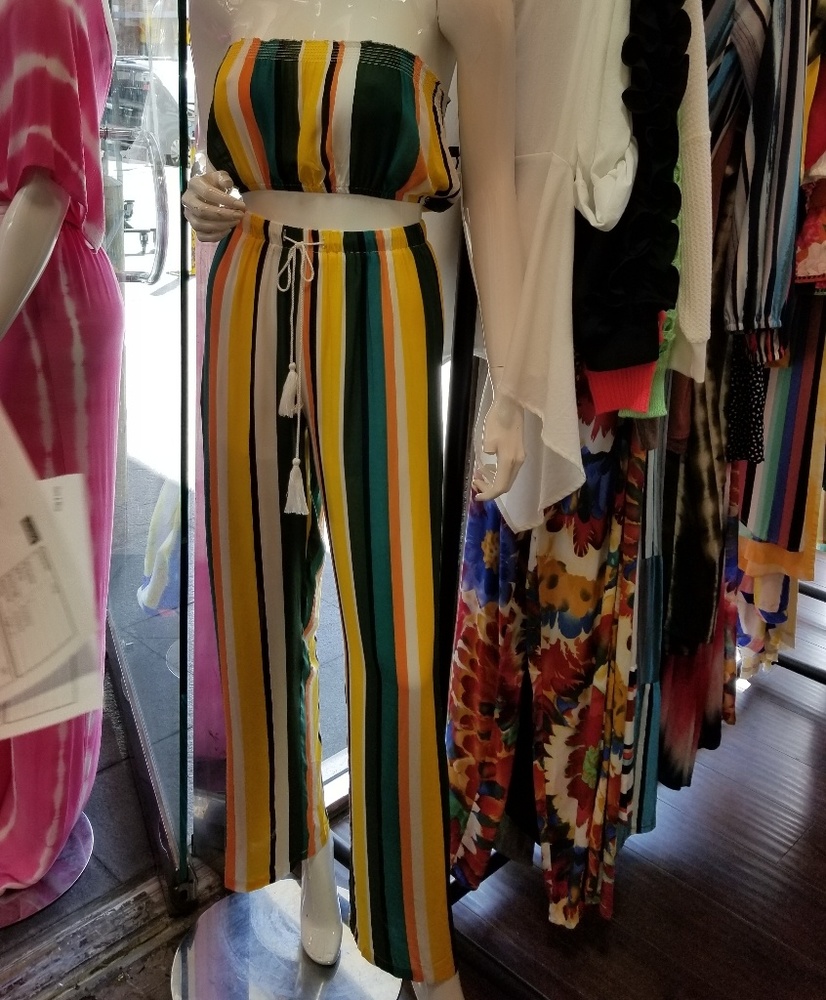 Summer 2 peices tops And straight legs pants